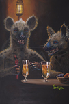 Godard Olive Art Godard Olive Art 2 Hyenas Walk into a Bar (SN)